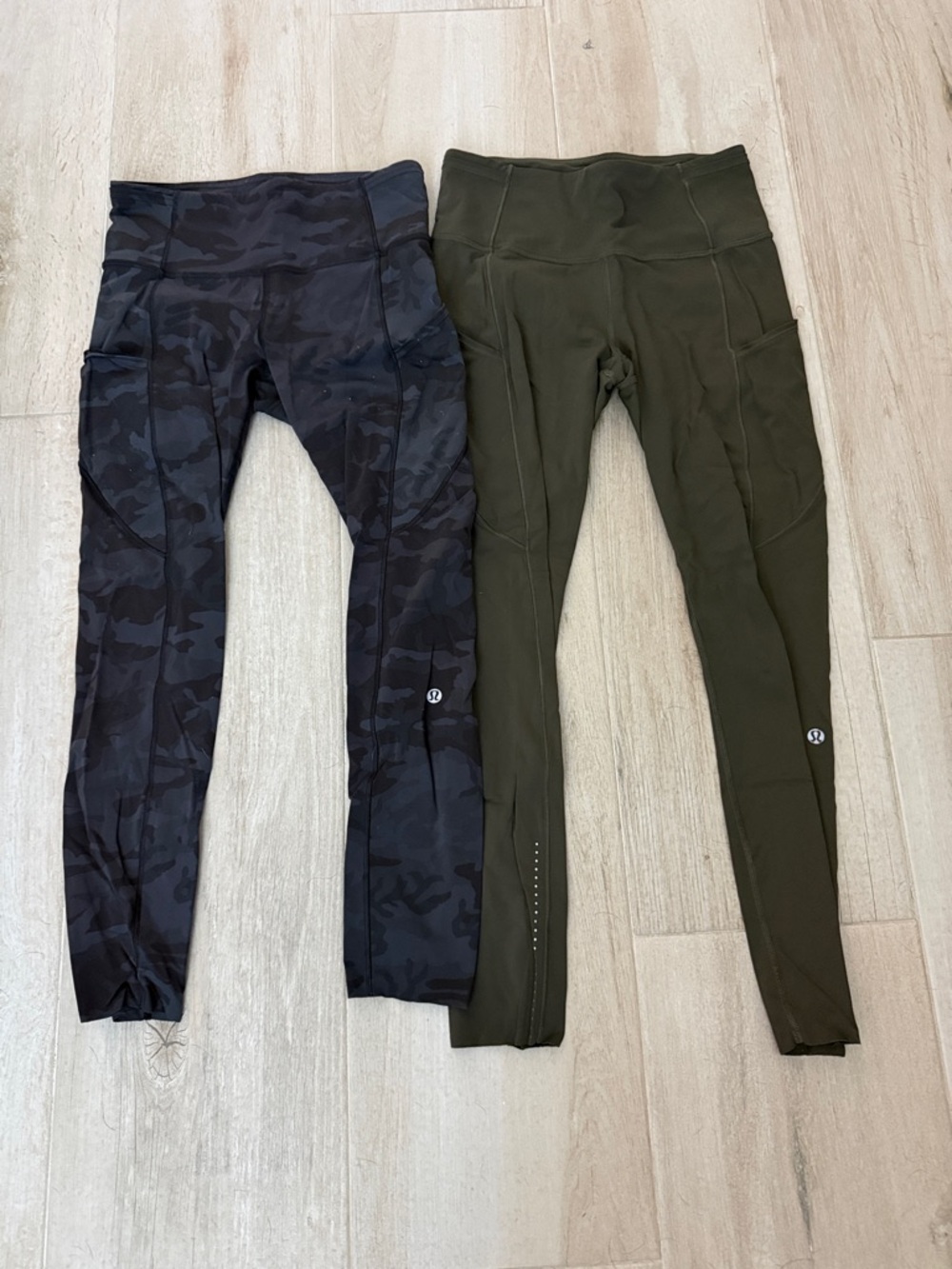 lululemon athletica Women’s size 6 Leggings - Black Camo & Olive Green